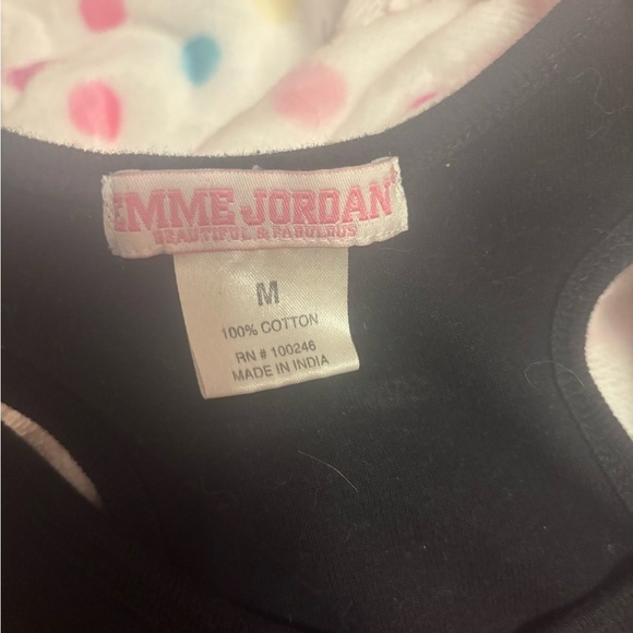 Black Tank Top with Pink Logo - Picture 2 of 2